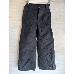 Black Columbia Insulated kidsUnisexSnow Pants Sz 8 Adj Waist/intrnal Leg Gaiters